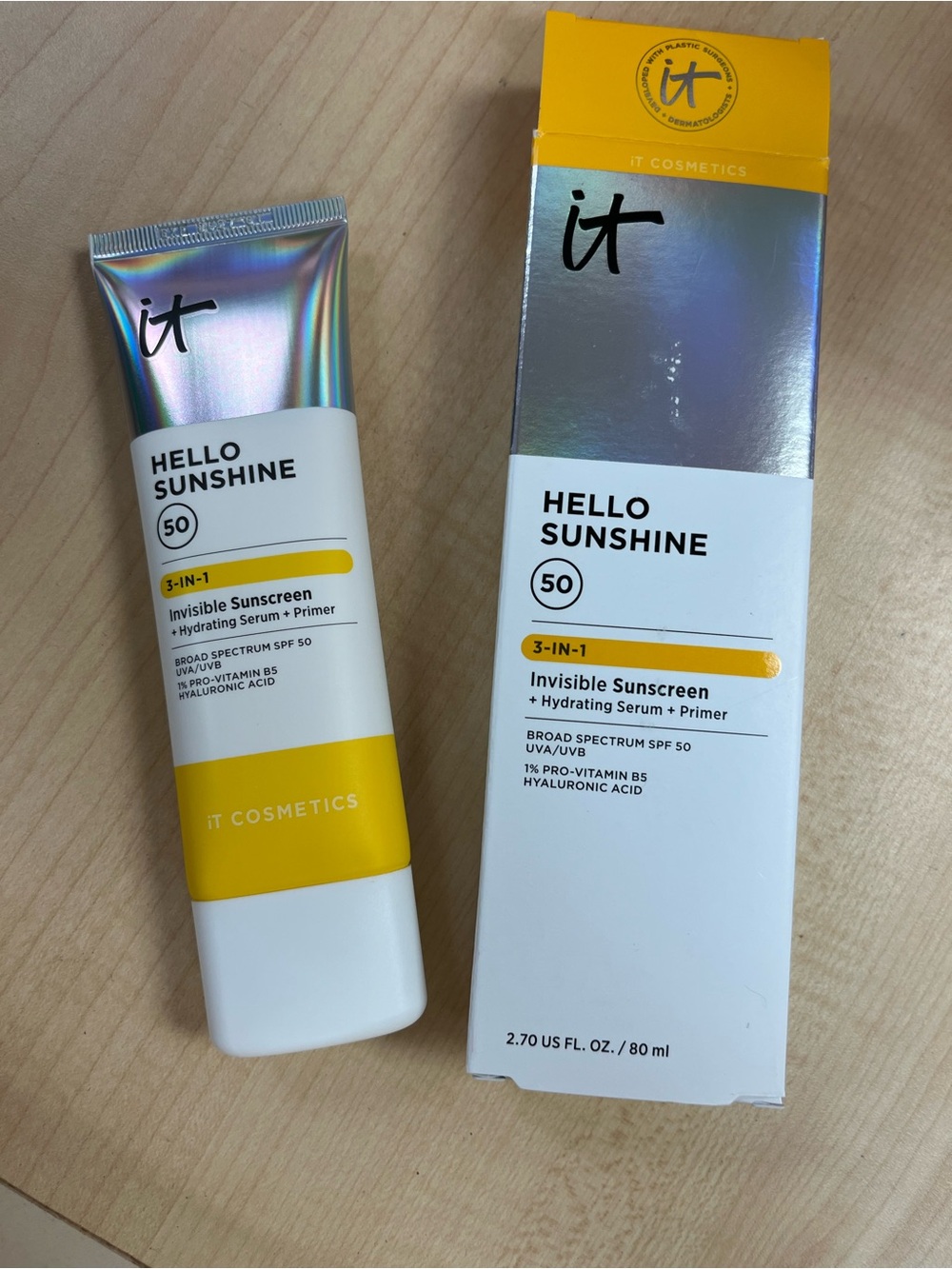 Sunscreen SPF 50 Hello Sunshine Invisible Face Hydrating Serum IT Cosmetics